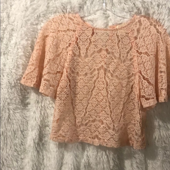 Women’s mesh short set peach color - Picture 3 of 5